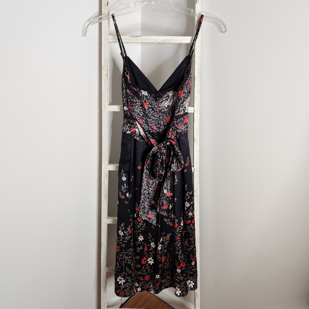 Ted Baker dress womens size 2 USA size 6 100% Silk floral cammie sleeveless - Picture 7 of 8